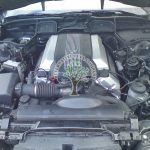 BMW 740i E38 engine bay after lpg conversion