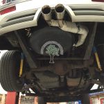 Jeep Grand Cherokee 6.1 srt8 with irene autogas tank in place and exhaust rerouted