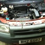 Land Rover Freelander 1.8 engine bay after installation of lpg injection AFC G3 system