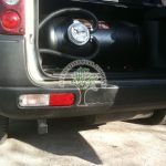 Land Rover Freelander KV6 tank and autogas filler point on bracket below rear bumper