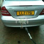 Mercedes C180 W203 Kompressor being filled up with propane gas at autogas stations near Dungannon