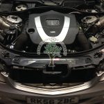 Mercedes S320 w221 engine bay after lpg conversion