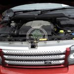 Range Rover Sport Supercharged 4.2 engine bay after proffesjonal LPG conversion