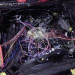 Range Rover Sport Supercharged 4.2 engine view witch compressor removed during autogas installation conversion