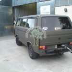 Volkswagen transporter autogas hidden filler being filled up with lpg in Northern Ireland