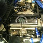 audi s2 2.3 20v turbo engine side view after lpg conversion